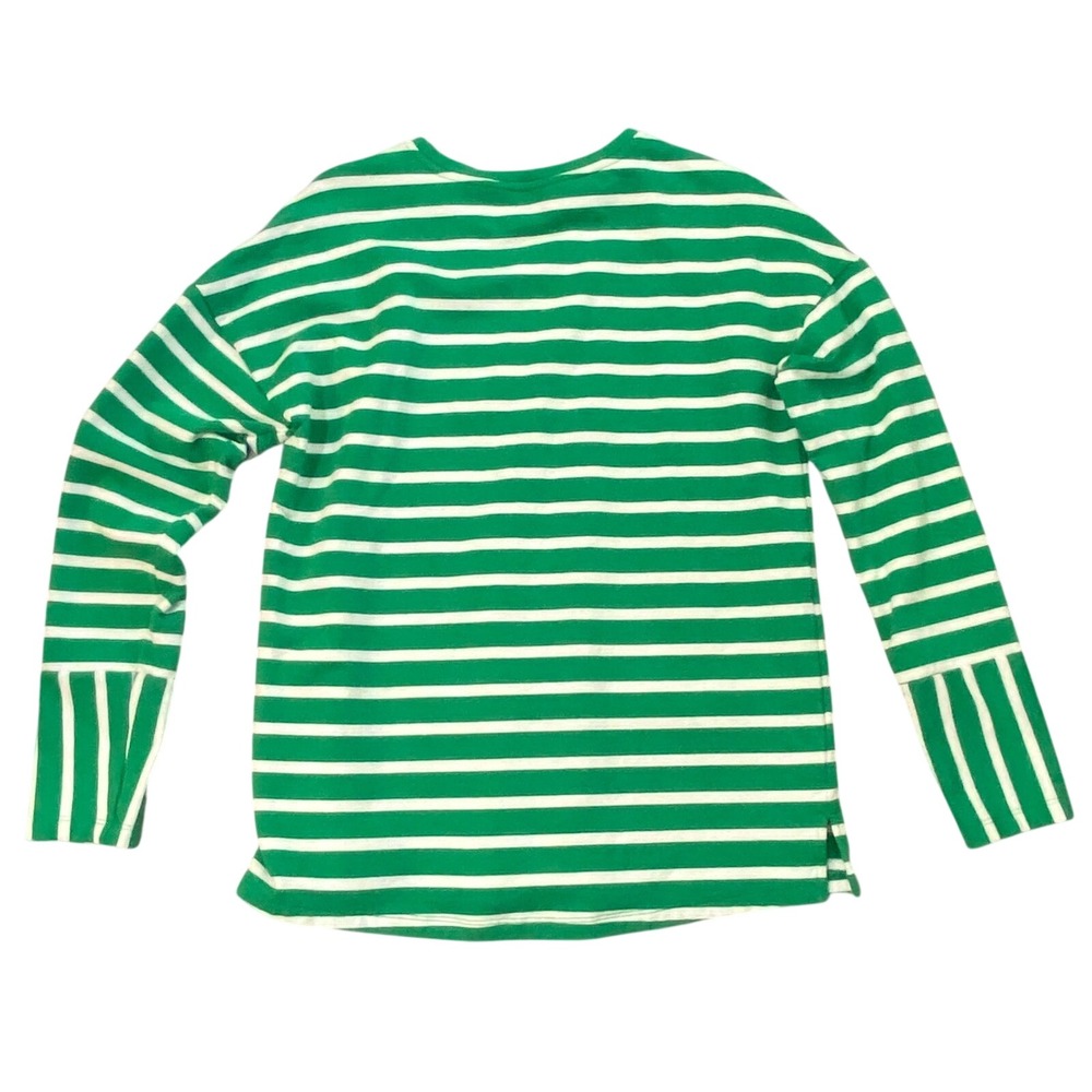 D&Co Active Green White Stripe Long Sleeve Casual Top Women's XS - Picture 4 of 4